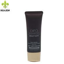 Atacado tubo de shampoo recipientes cosméticos oval com tampa dourada